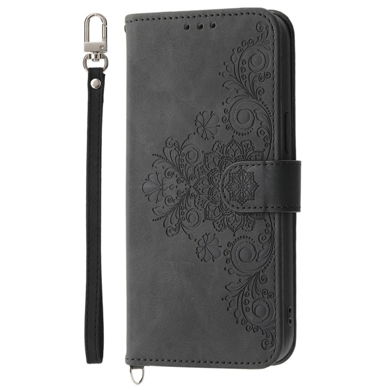 Capa Samsung Galaxy S24 FE Efeito camurça Lanyard com alça de ombro