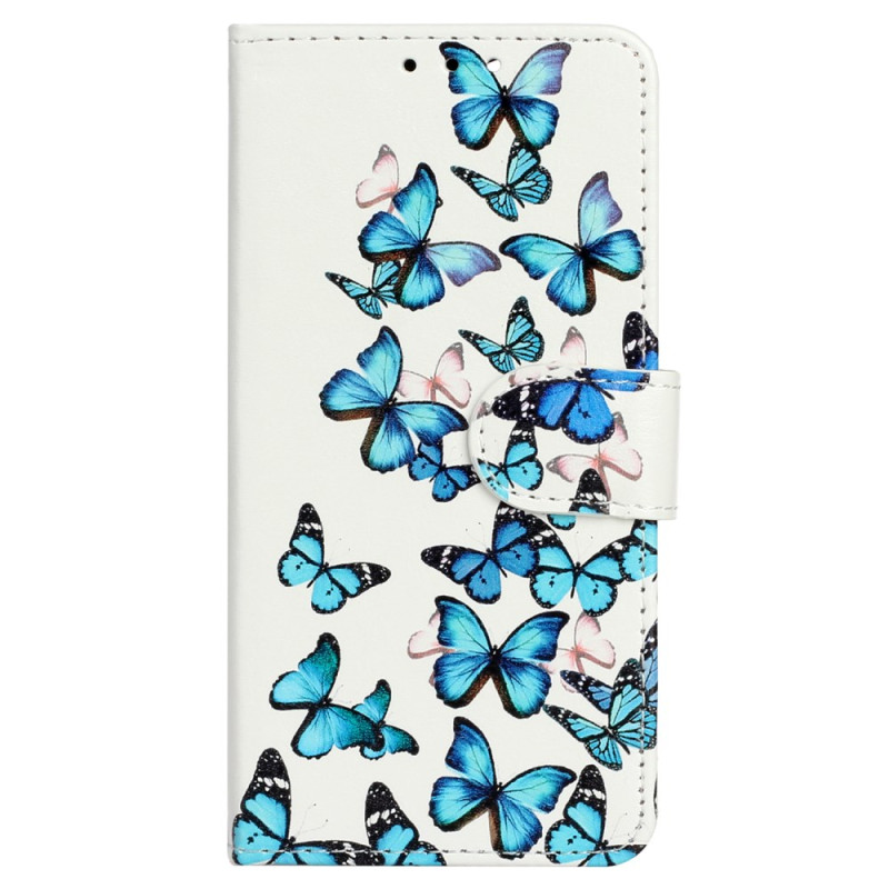 Capa para Samsung Galaxy S24 FE Azul Borboletas em voo