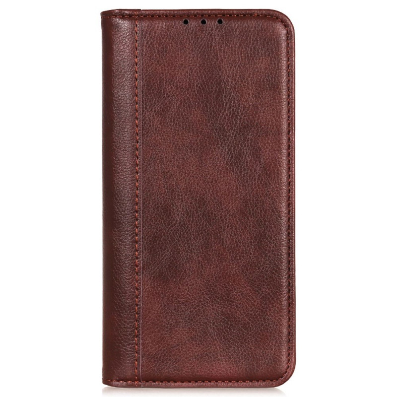 Capa Flip Cover Samsung Galaxy S24 FE Split Leather Lychee Texture