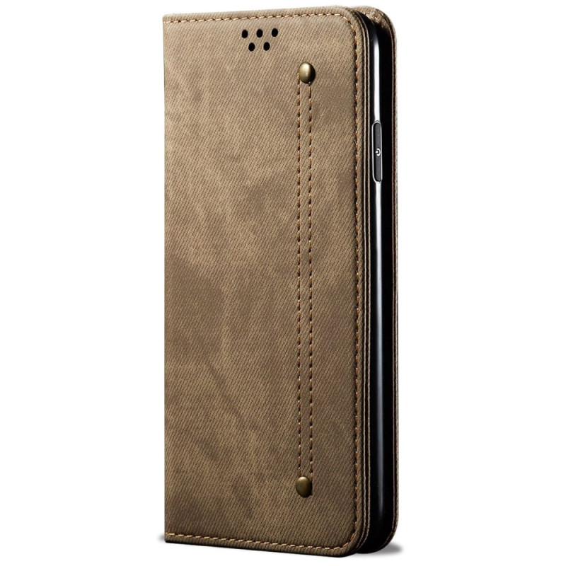 Capa Flip Cover Samsung Galaxy S24 FE Jeans Fabric