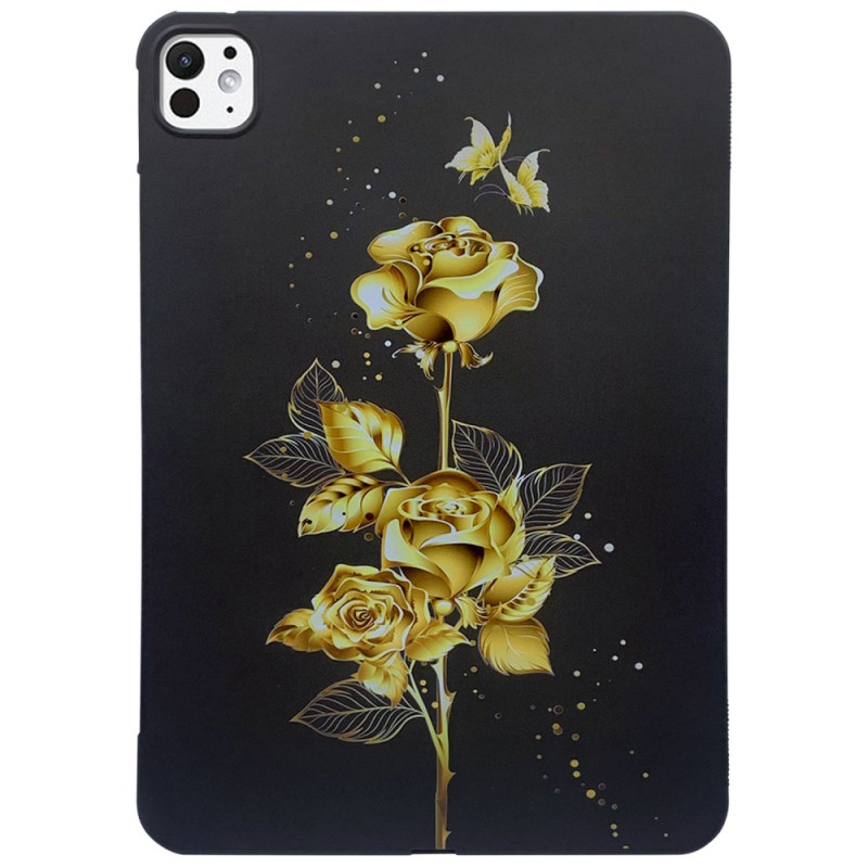 Capa para iPad Pro 13 (2024) Gold Roses