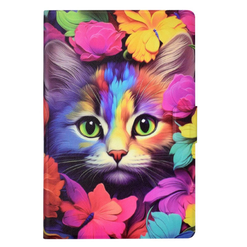 Capa para iPad Pro 11 (2024) Gato cor-de-rosa