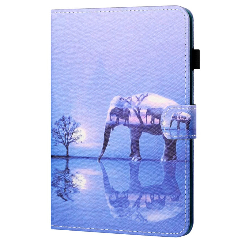 Capa para iPad Pro 11 (2024) com árvore e elefante