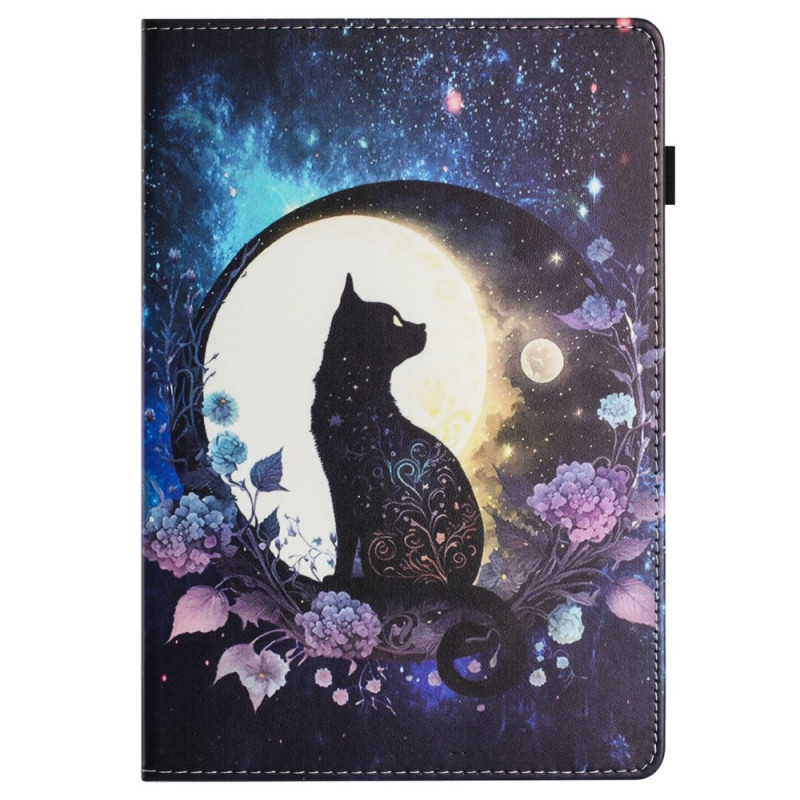 Capa para iPad Pro 11 (2024) Lua e gato