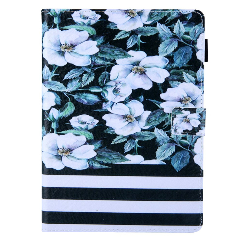 Capa para iPad Pro 11 (2024) Flores e riscas