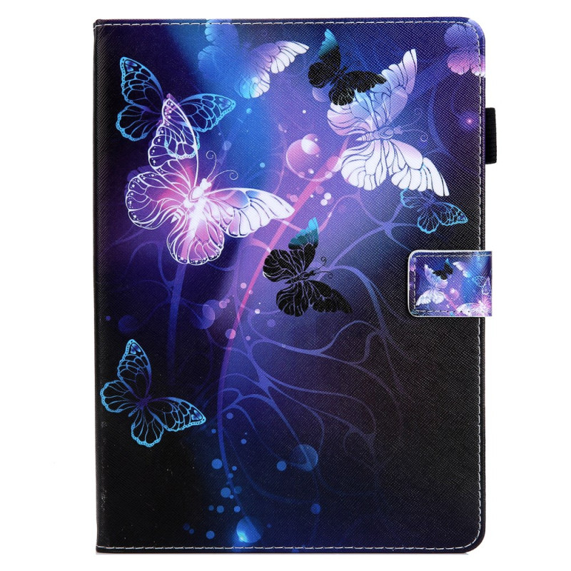 Capa Butterflies roxa para iPad Pro 11 (2024)