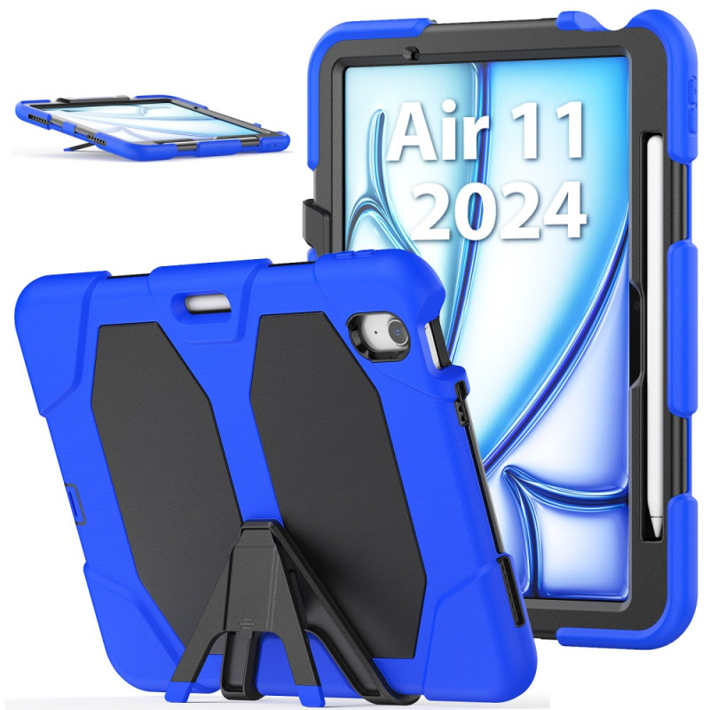 Capa para iPad Air 11 (2025) (2024) Suporte para borboleta e protetor de ecrã integrado