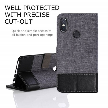 Xiaomi Redmi Note 5 Case Muxma Tecido e Efeito Couro