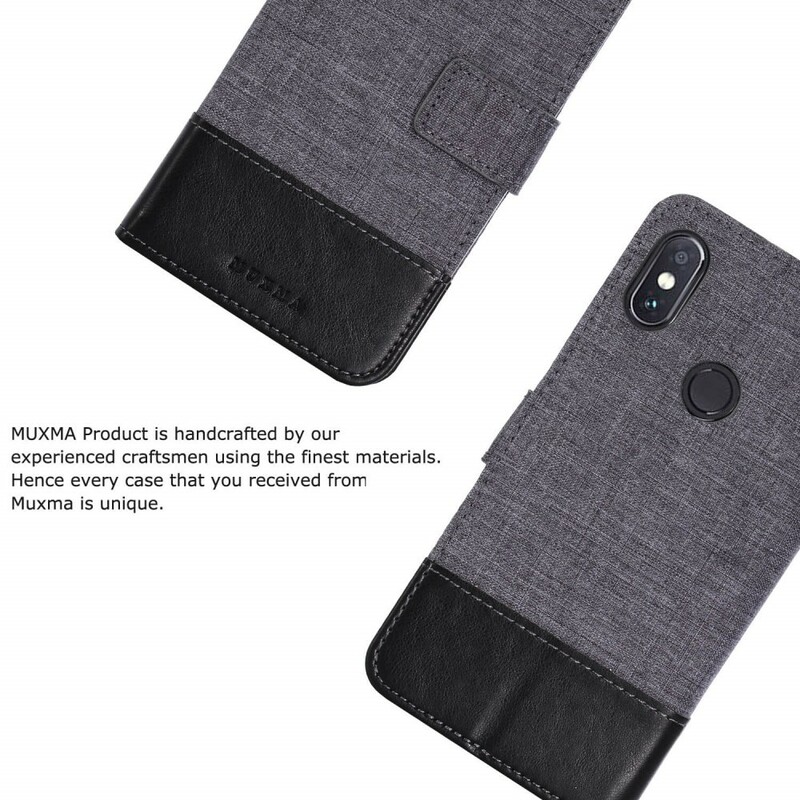 Xiaomi Redmi Note 5 Case Muxma Tecido e Efeito Couro