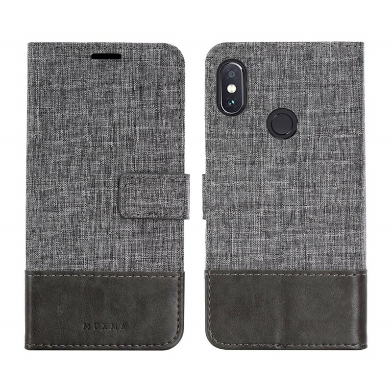 Xiaomi Redmi Note 5 Case Muxma Tecido e Efeito Couro