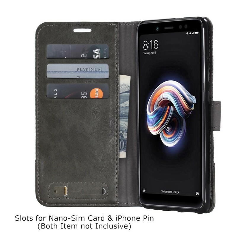 Xiaomi Redmi Note 5 Case Muxma Tecido e Efeito Couro