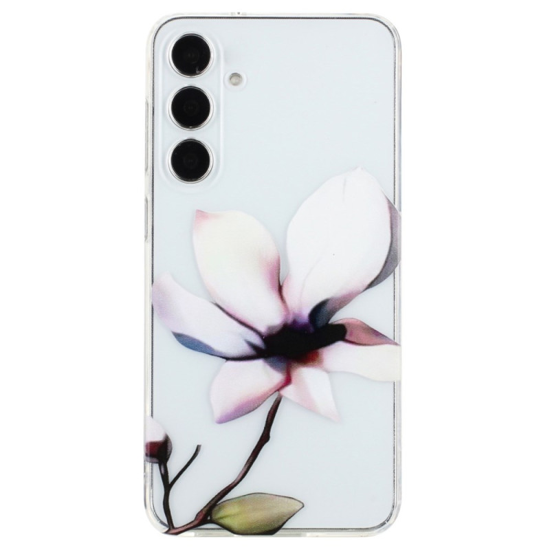 Capa flor branca para Samsung Galaxy A24 4G