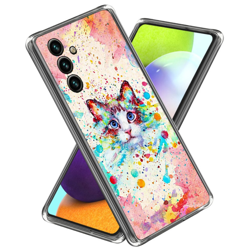 Capa de gato em aguarela para Samsung Galaxy A24 4G