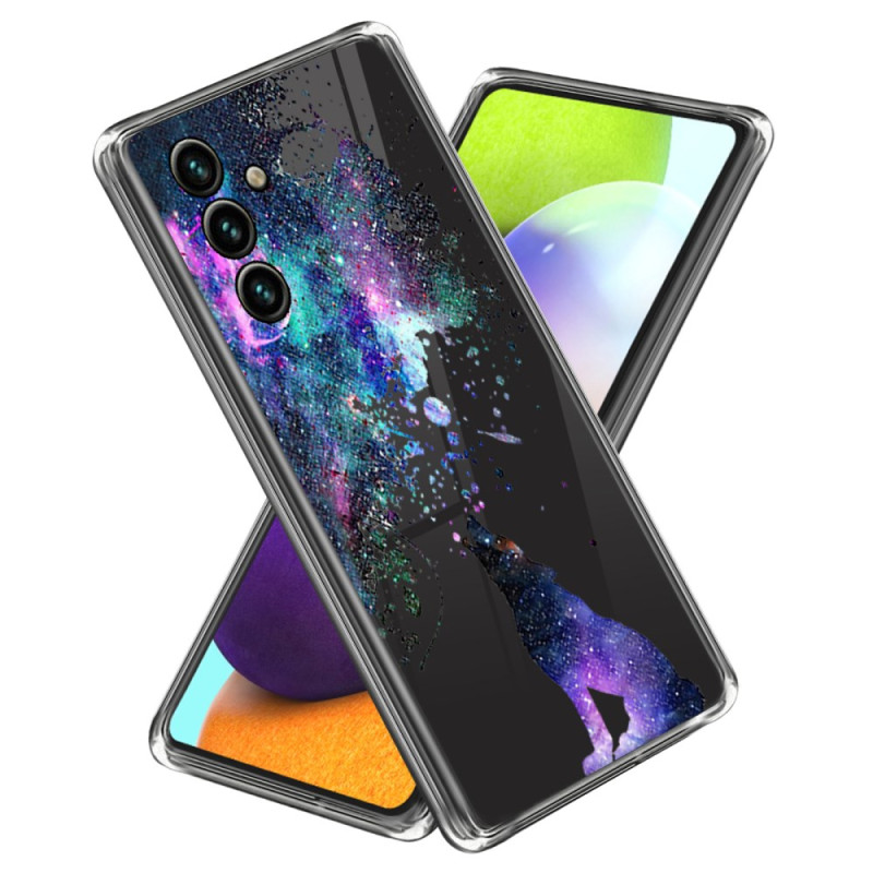 Capa para Samsung Galaxy A24 4G Gato e céu estrelado