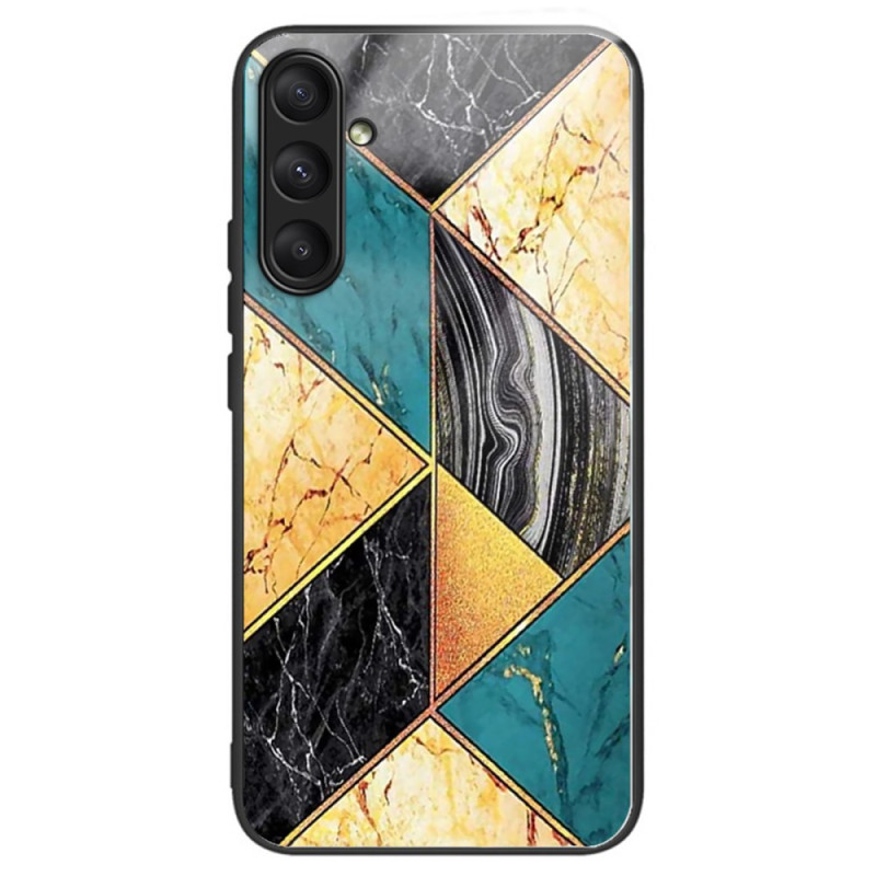 Capa de vidro temperado para Samsung Galaxy A24 4G Marble Spliced