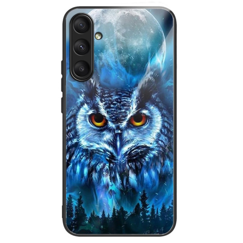 Capa de vidro temperado para Samsung Galaxy A24 4G Coruja da floresta