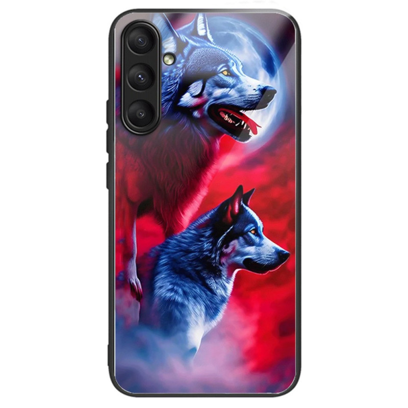 Capa de vidro temperado para Samsung Galaxy A24 4G Wolves