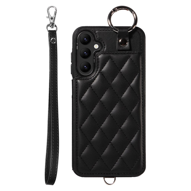 Capa acolchoada Samsung Galaxy A24 4G Capa para cartão com cordão