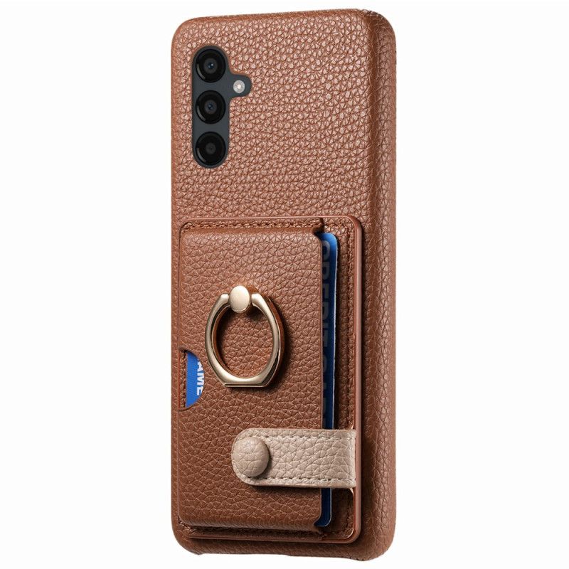 Capa bicolor para Samsung Galaxy A24 4G Suporte para cartão e anel