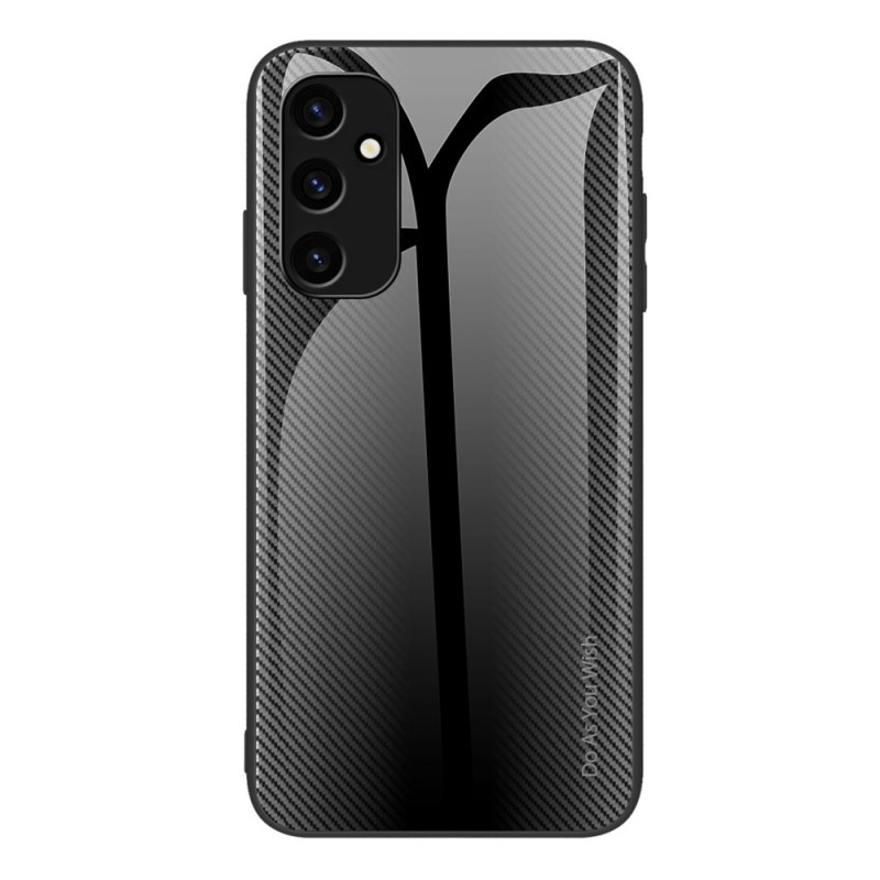 Capa de vidro temperado de fibra de carbono para Samsung Galaxy A24 4G