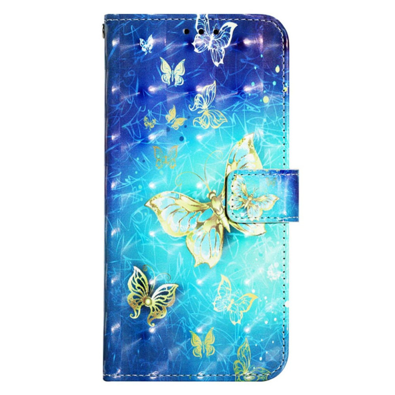 Capa borboleta dourada para Samsung Galaxy A05