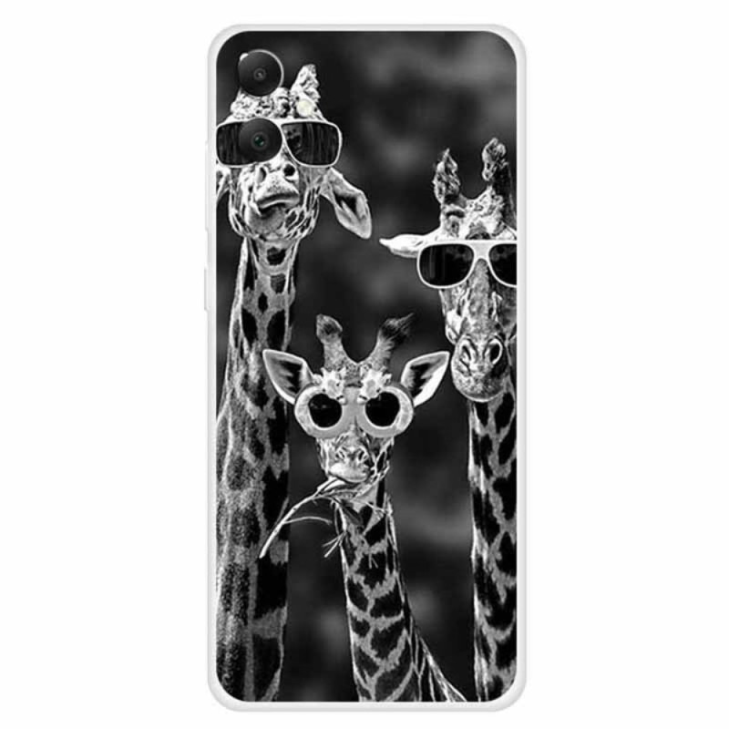 Capa para Samsung Galaxy A05 Girafas com óculos