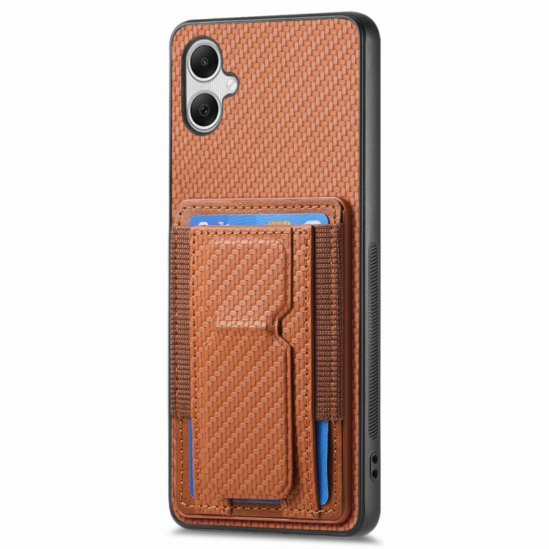 Capa de fibra de carbono para Samsung Galaxy A05 Suporte e porta-cartões