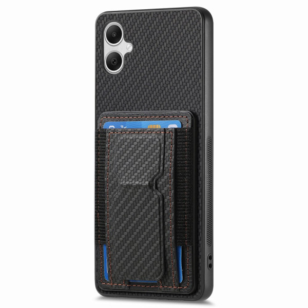 Capa de fibra de carbono para Samsung Galaxy A05 Suporte e porta-cartões