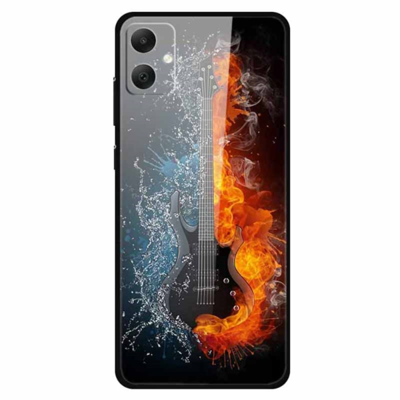 Samsung Galaxy A05 Capa de vidro temperado para guitarra Gelo e Fogo