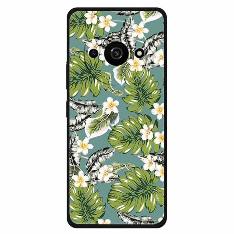 Coque Xiaomi Redmi A3 / Poco C61 Feuilles de Plantain et Fleurs d'Or