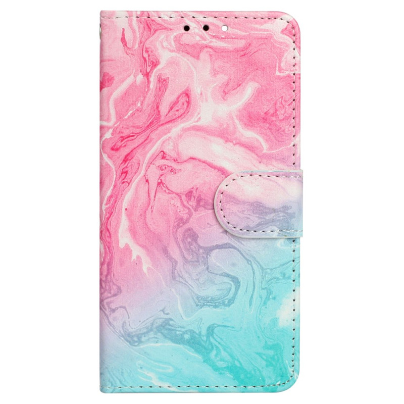 Capa Motorola Edge 50 Marble Rosa e Verde