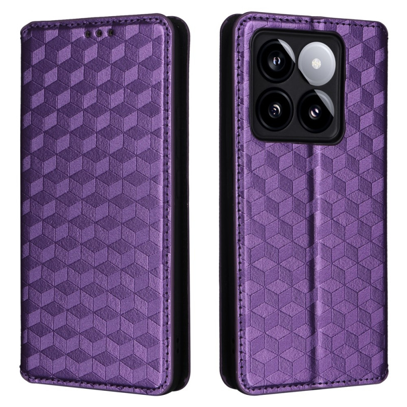 Capa Flip Cover Xiaomi 14T 3D Cubes