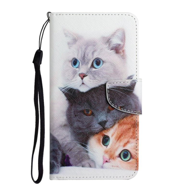 Capa para Samsung Galaxy A16 4G / 5G Padrão de três gatos