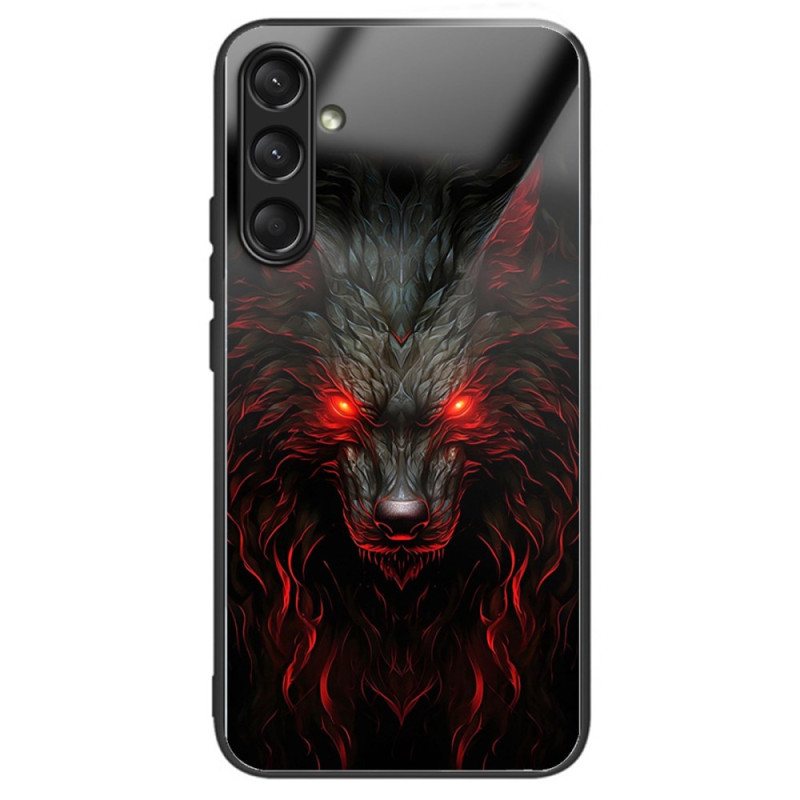 Coque Galaxy A16 Verre Trempé Loup Rouge