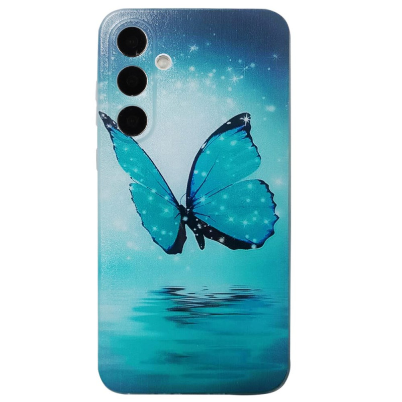 Capa Butterfly azul para Samsung Galaxy A16 4G / 5G