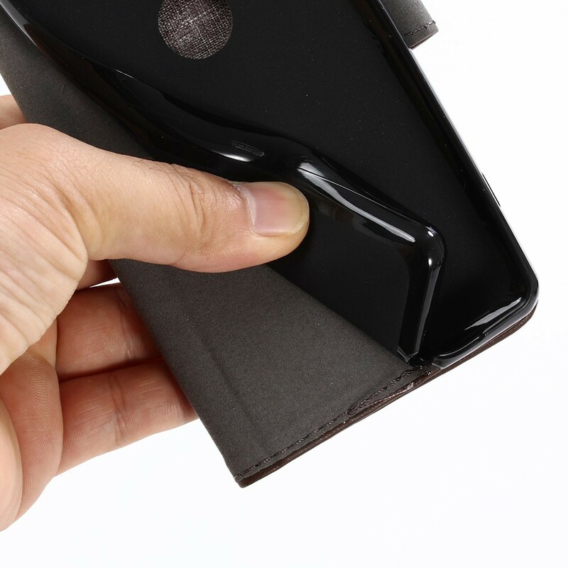 Capa compacta Sony Xperia XZ2 Tecido e Efeito Couro Muxma