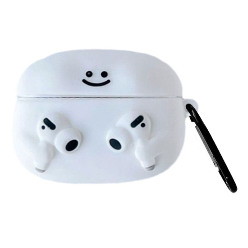 AirPods Pro 2 / AirPods Pro Capa para Emoji dos Desenhos Animados com Mosquetão