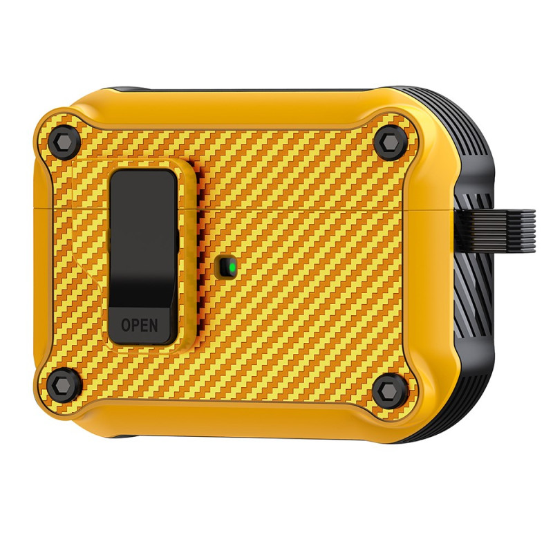 Capa de silicone para AirPods Pro 2 Textura de fibra de carbono