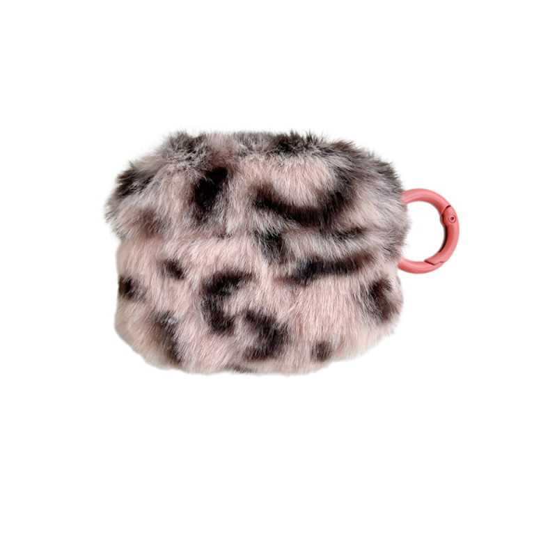 Capa de pelúcia estilo leopardo para AirPods Pro 2