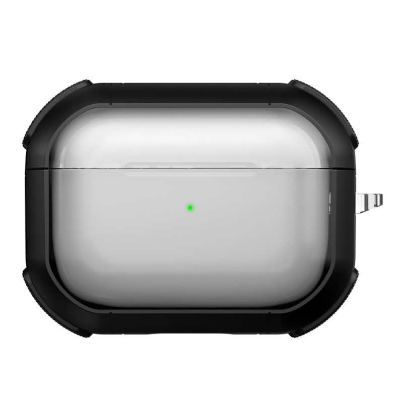 Capa transparente para Apple AirPods Pro Moldura colorida com mosquetão