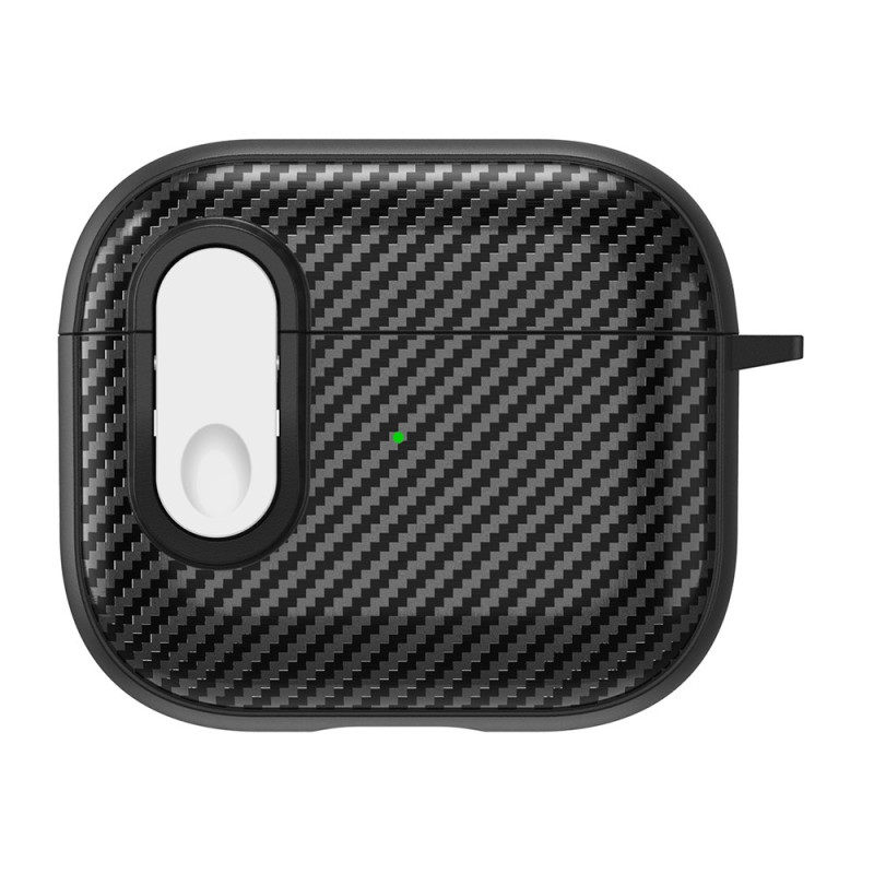 Capa para AirPods 3 com design em fibra de carbono e gancho