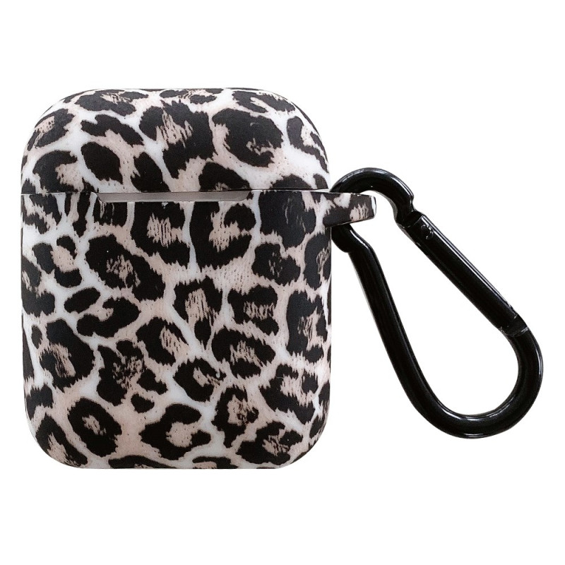 Capa estilo leopardo para AirPods 2 / 1 com fivela