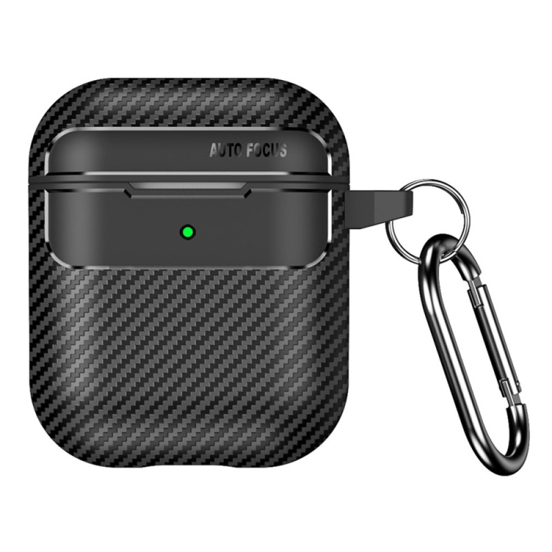 Capa de fibra de carbono com design texturado para AirPods 2 / 1