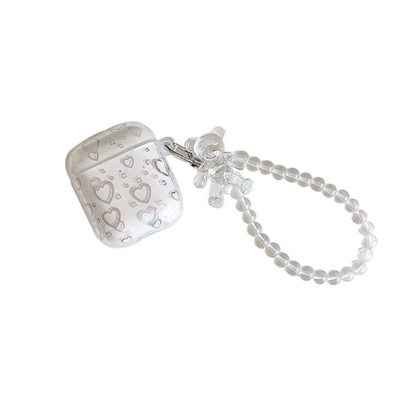 AirPods 2 / 1 Case Pingente e pulseira de urso