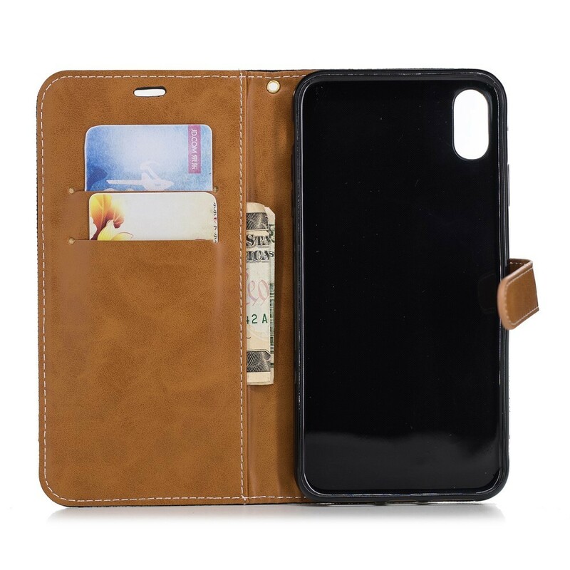 iPhone XR Case Fabric and Leather Effect (Tecido e Efeito Couro)