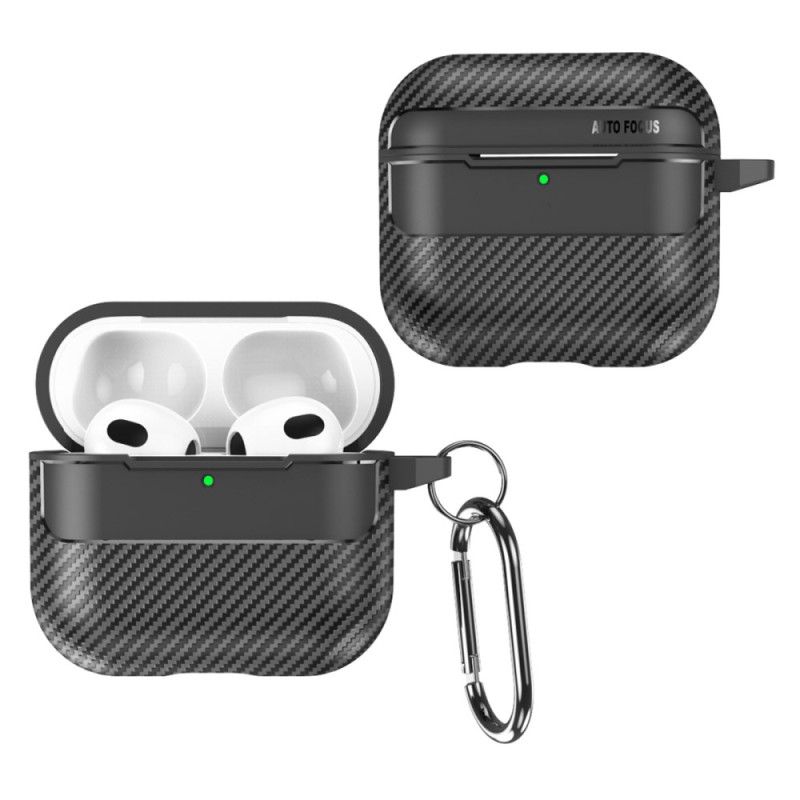 Capa de silicone para AirPods 4 Textura de carbono