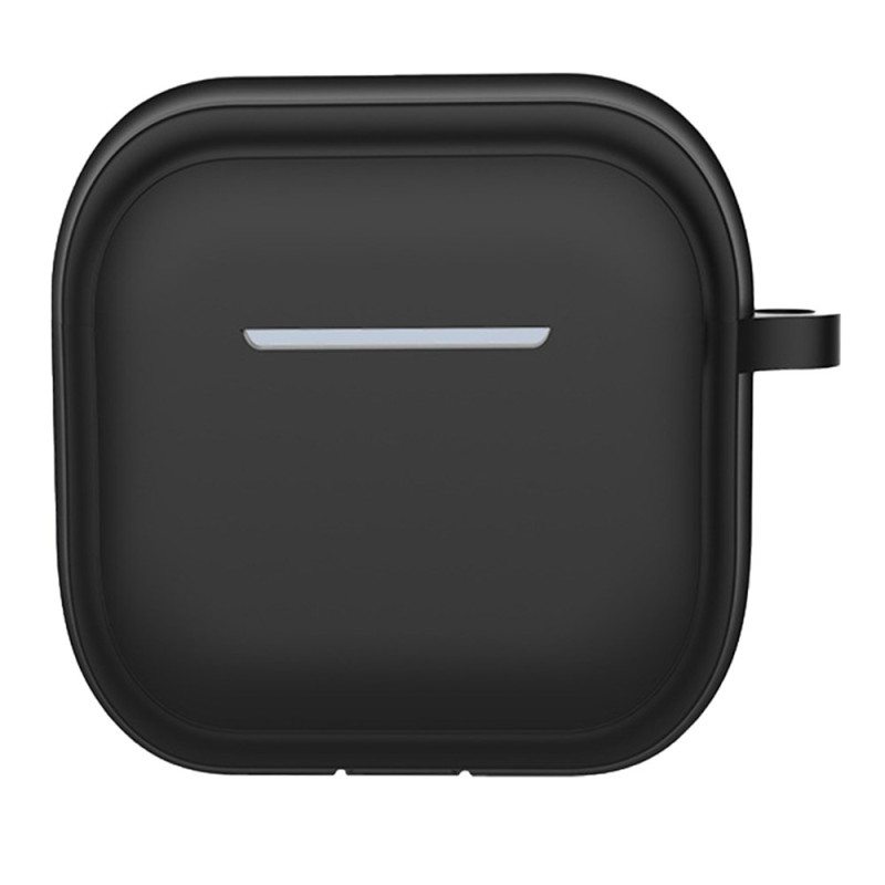 Capa de silicone flexível para AirPods 4 com mosquetão