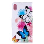 iPhone XS Max Case Butterflies e Flores Pintadas