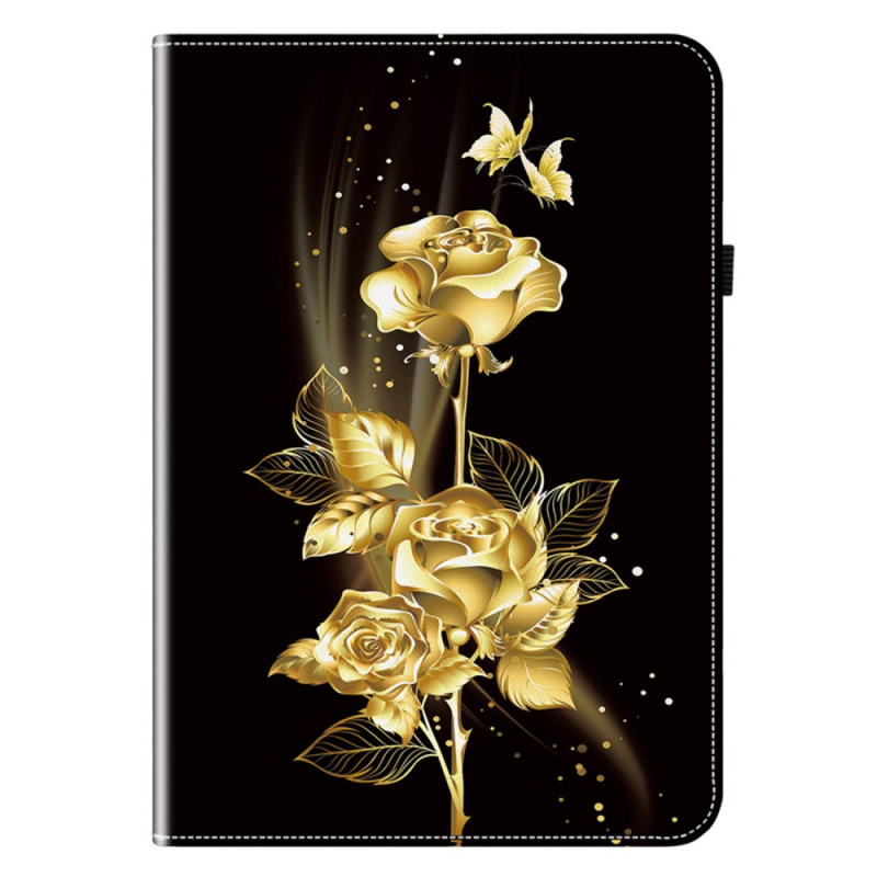 Capa iPad Mini (2024) / Mini (2021) Rosas douradas