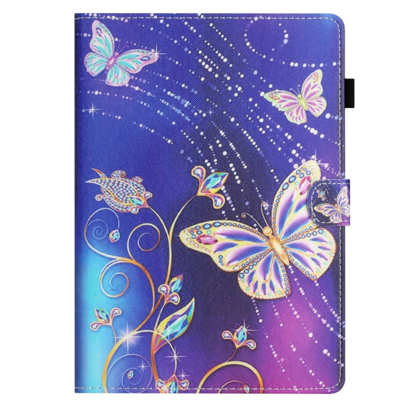 Capa borboleta azul para iPad Mini 7 (2024) / Mini 6 (2021)